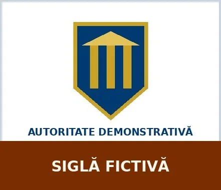 A doua siglă fictivă de autoritate, folosită ca exemplu în machetă